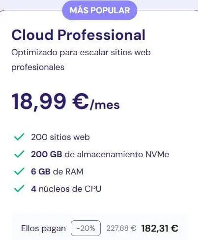 Plan de hosting para el cms typo 3