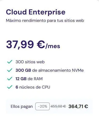 Plan de hosting para el cms typo 3