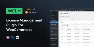 Woccomerce licence manager